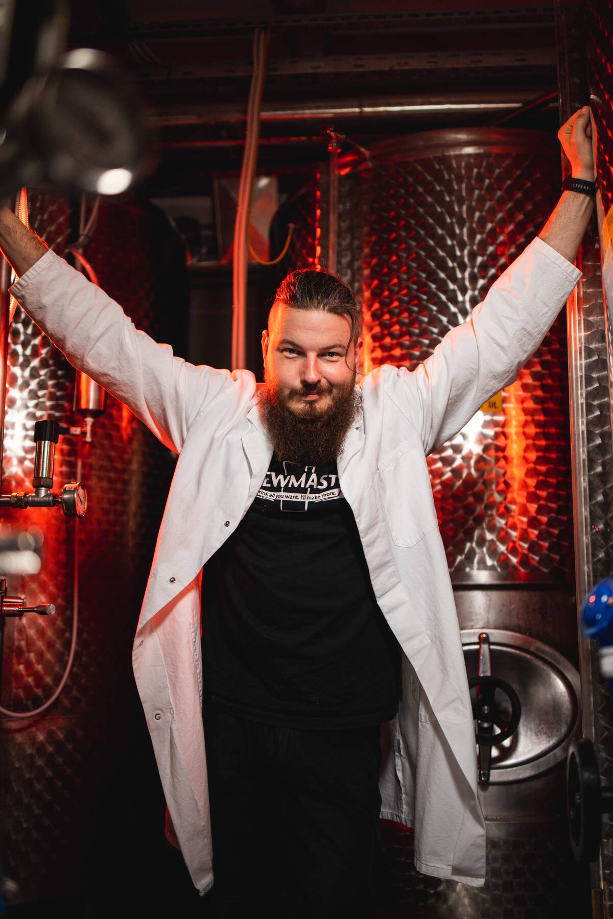 brewery tour in Maribor with brewer inside beer production facility